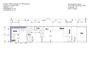 Grundriss mit Inneneinrichtung